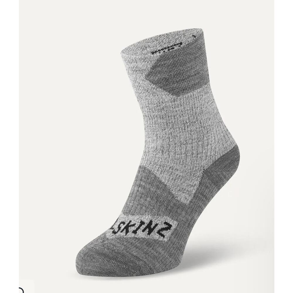 Men's Light Gray Waterproof Crew Socks by SealSkinz